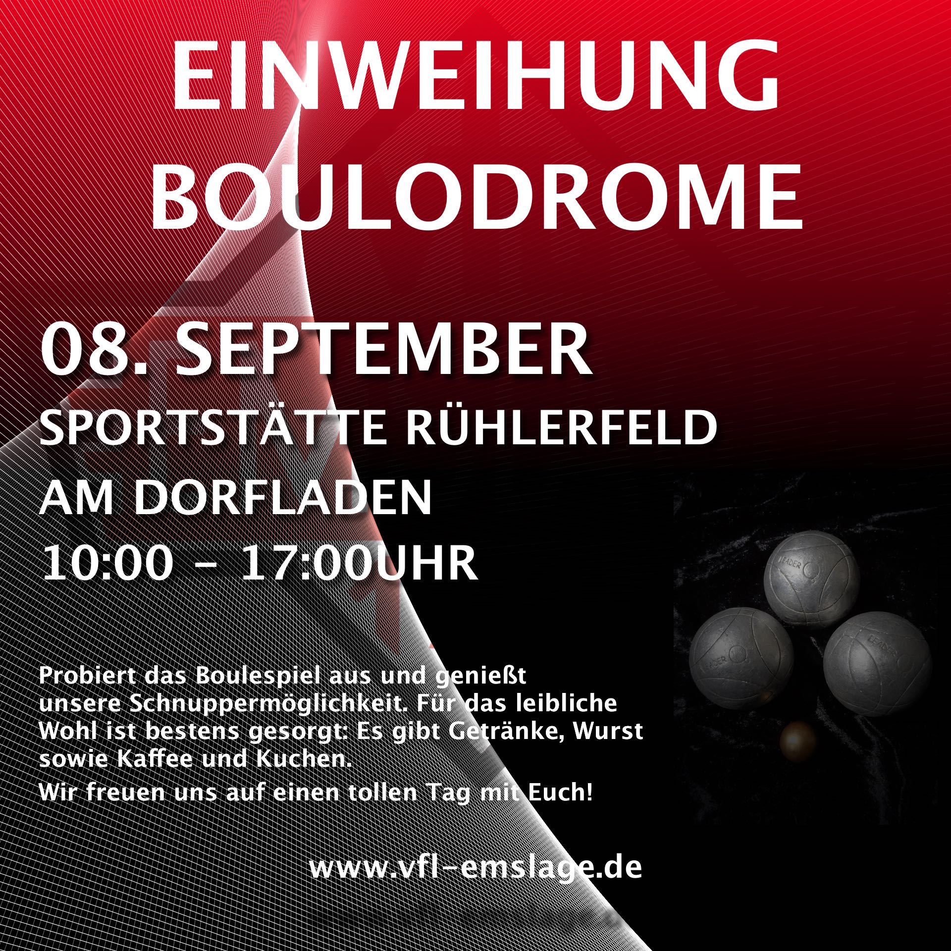 Boule – Tag der offenen Tür in Rühlerfeld am 08. September