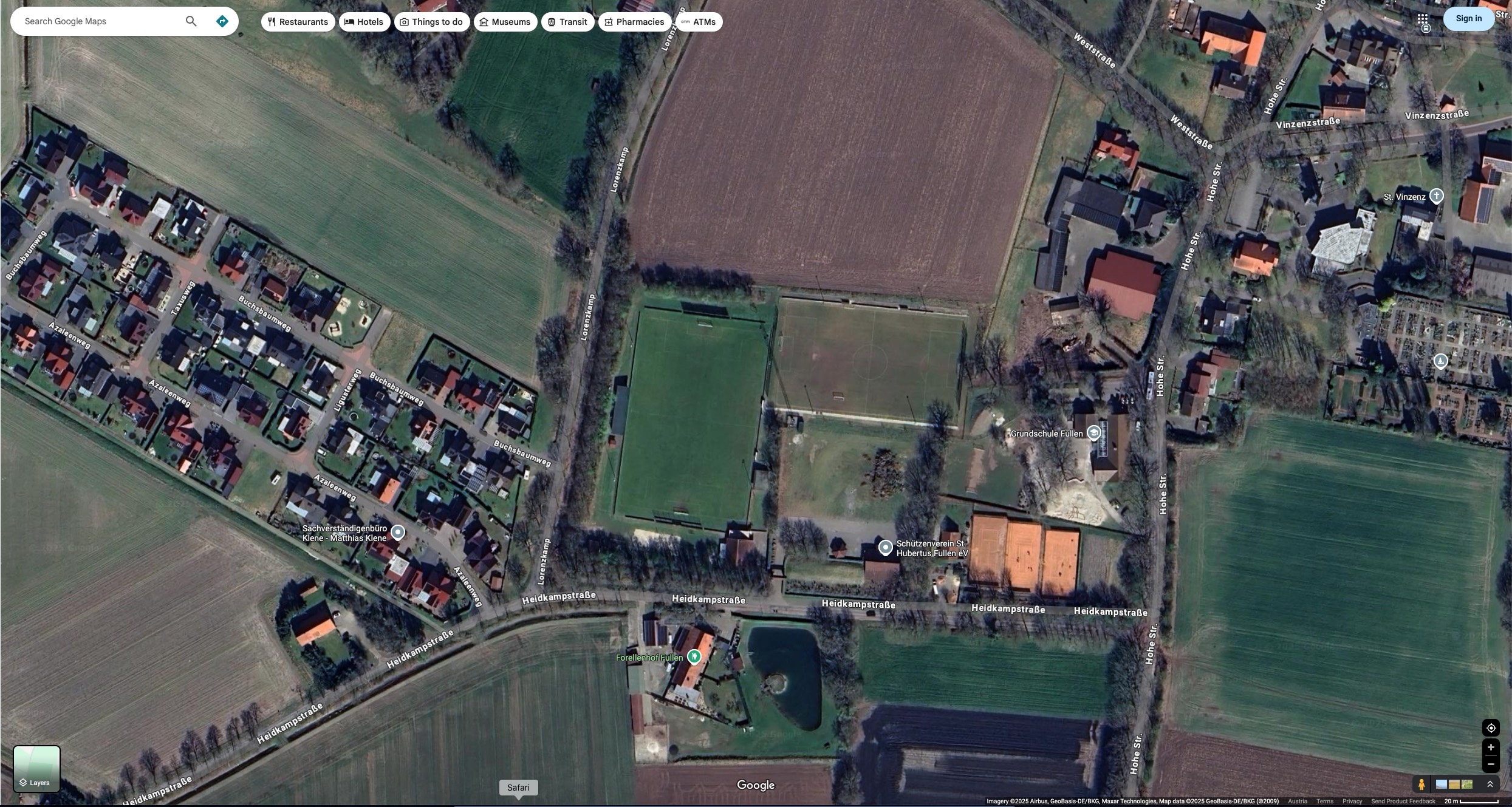 Luftbild der Sportstätte nach Umbau B-Platz.