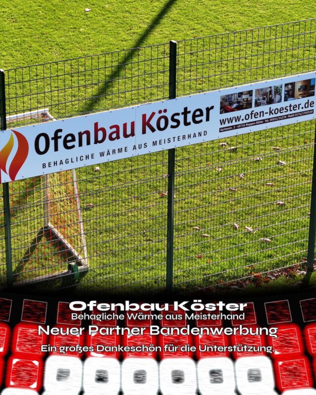 🏅🤝 SPONSORING - Ofenbau Köster - Neuer Partner Bandwerbung

Wir freuen uns, mit @ofenbau_koester einen neuen Partner an unserer Seite begrüßen zu dürfen! Seit Kurzem ziert die neue Bandenwerbung des Unternehmens unsere Sportstätte in Fullen und sorgt dort für einen frischen Look.

Ofenbau Köster ist Ihr kompetenter Ansprechpartner aus Meppen-Rühle rund um das Thema Ofenbau. Zum umfangreichen Leistungsspektrum zählen neben Beratung, Planung, Bau, Feuerprobe, Wartung und Pflege auch Reinigung, Komplettrenovierung und Nachbesserung Ihres Ofens.
Darüber hinaus übernimmt Ofenbau Köster den Bau von Edelstahl- und gemauerten Schornsteinen sowie Schornsteinsanierungen und Schornsteinkopfverlängerungen.

Wir bedanken uns herzlich für die Unterstützung und freuen uns auf eine erfolgreiche Partnerschaft!

(miru)
