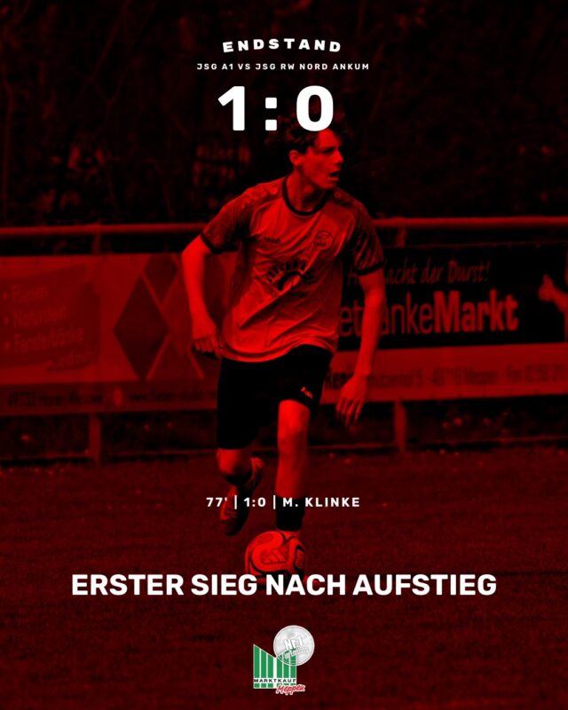 ⚽️FUSSBALL - JSG B1 - Erster Sieg nach Aufstieg

Gestern traf die JSG B1 @jsg_unionmeppen_emslage_u17 auf die JSG aus Nord Ankum und konnte nach knapp 80 Minuten den ersten Sieg der Saison einfahren – ein verdienter Erfolg ⚽️🎉.

Die Anfangsphase gehörte eindeutig dem Team von Coach Schiller. Bereits in den ersten Minuten boten sich mehrere Chancen, in denen man das 1:0 hätte erzielen können 💥. Im Laufe der ersten Hälfte wurde das Spiel zwar ausgeglichener, dennoch hatte die JSG B1 mehr vom Spiel, mit mehr Ballbesitz und besserer Ballkontrolle ⚡️. Immer wieder drängte das Team auf den Führungstreffer, doch der Ball wollte einfach nicht ins Tor 🙅‍♂️.

Auch in der zweiten Halbzeit zeigte sich das gleiche Bild: Die Mannschaft hatte mehrere Gelegenheiten, in Führung zu gehen, doch die Chancen blieben ungenutzt 🙌. Das bedeutete jedoch nicht, dass Nord Ankum keine Möglichkeiten hatte. Doch auch die Gäste konnten ihre Gelegenheiten nicht nutzen 🚫.

Die JSG B1 hatte die zwingenderen Chancen, und es dauerte bis zur 77. Minute, als Moritz den Ball schließlich im gegnerischen Tor unterbringen konnte ⚽️🎯. Der Jubel war riesig – der erste Sieg nach dem Aufstieg war endlich unter Dach und Fach 🏆🔥.

Herzlichen Glückwunsch an die Mannschaft zu dieser tollen Leistung und dem verdienten Sieg 👏👏.

Genesungswünsche gehen raus an Tim, der sich im Spiel schwerer verletzt hat und einige Spiele ausfallen wird.

Weiter geht es ‪am kommenden Samstag‬, wenn das Derby zwischen unserer JSG B1 und der JSG Schwefingen/Meppen III/Teglingen ruft. Der Ball rollt ‪ab 16 Uhr‬ beim Gegner ⚽️⏰. Kommt vorbei und unterstützt das Team!

(miru)

© VfL Emslage e.V. 1971 - Alle Rechte vorbehalten