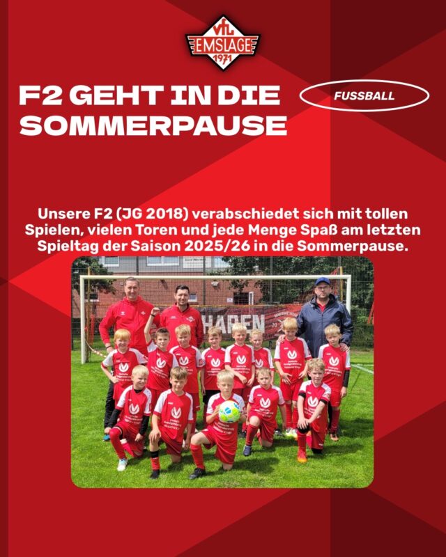⚽️FUSSBALL - F2 - Die Sommerpause ruft
Unsere F2 (Jahrgang 2018) verabschiedet sich mit tollen Spielen, vielen Toren und jede Menge Spaß am letzten Spieltag der Saison 2025/26 in die Sommerpause.
Am gestrigen Sonntag wurde beim vom TuS Haren super organisierten letzten Blockspieltag der Saison noch einmal in sieben Spielen Spaß und Freude am Fußball gezeigt. In vier Teams zu je 3-4 Spielern haben die Kids tolle Spiele mit vielen Toren gezeigt. Macht weiter so...
Text und Bild von Stefan
(miru)
© VfL Emslage e.V. 1971 - Alle Rechte vorbehalten