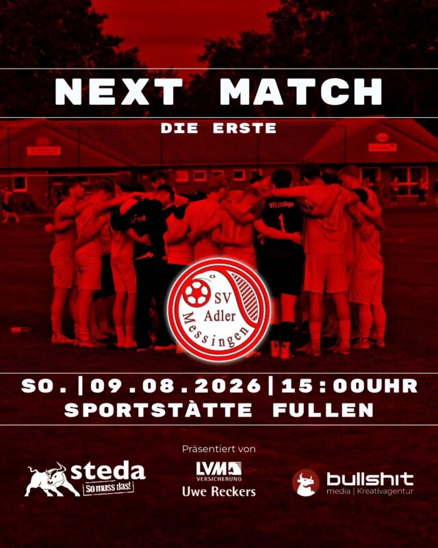 ⚽️ FUSSBALL – Die Erste – Gegner ist der SV Adler Messingen
Am Sonntag startet unsere @vfl_emslage_die_erste in die neue Meisterschaftssaison. Zum Auftakt ist Aufsteiger SV Adler Messingen zu Gast in Fullen. Vor dem ersten Pflichtspiel sprachen wir mit Trainer Oliver Peters über den Gegner, die eigene Mannschaft und die personelle Situation.
Zum Gegner
„Mit Messingen kommt ein Aufsteiger zu uns, der mit viel Rückenwind und Euphorie in die neue Saison geht. Ich gehe davon aus, dass Messingen über Ballgewinne und schnelles Umschaltspiel zum Erfolg kommen will. Deshalb müssen wir defensiv kompakt stehen, geduldig mit dem Ball agieren und auch im Ballbesitz gut abgesichert sein.“
Trotz des Abstiegs blickt der Coach optimistisch auf die neue Spielzeit:
„Auch wir gehen mit viel Freude in die Saison. Durch die vielen neuen Spieler ist neuer Schwung in die Mannschaft gekommen. Die Vorfreude ist groß und wir wollen mit einer guten Leistung starten.“
Personelle Lage
Zum Meisterschaftsauftakt muss das Trainerteam auf einige Spieler verzichten. Ben zog sich im Pokalspiel gegen Schöninghsdorf eine Bänderdehnung am linken Knöchel zu und wird mehrere Wochen fehlen.
Besonders bitter verlief das Comeback von Milan. Nach seinem Bänderriss zum Ende der vergangenen Saison verletzte er sich bei seinem ersten Einsatz gegen Osterbrock/Geeste erneut – diesmal am linken Knöchel.
„Das habe ich so auch noch nicht erlebt. Wir hatten uns alle auf Milans Dynamik gefreut. Leider wurde er erneut vom Pech verfolgt. Aber wir wissen, dass auch er in einigen Wochen zurückkommen wird.“
Alex fällt ebenfalls aus. Dafür kehren Kai, Steffen und Simon in den Kader zurück.
„Wir freuen uns auf den Heimspielauftakt bei bestem Wetter, gutem Essen und kalten Getränken. Hoffentlich kommen viele Zuschauer nach Fullen und unterstützen uns zum Saisonstart.“
Auch wir hoffen auf ein gutes und faires Spiel mit zahlreichen Zuschauer. Mögen die Spiele beginnen!
(miru)
© VfL Emslage e.V. 1971 – Alle Rechte vorbehalten